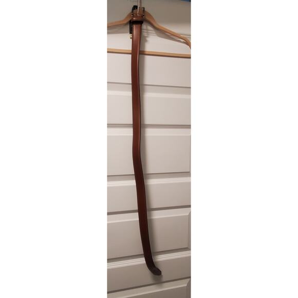 English Laundry Dark Brown Leather Belt with Silver Tone Buckle.Size 38.A31 - Picture 1 of 2
